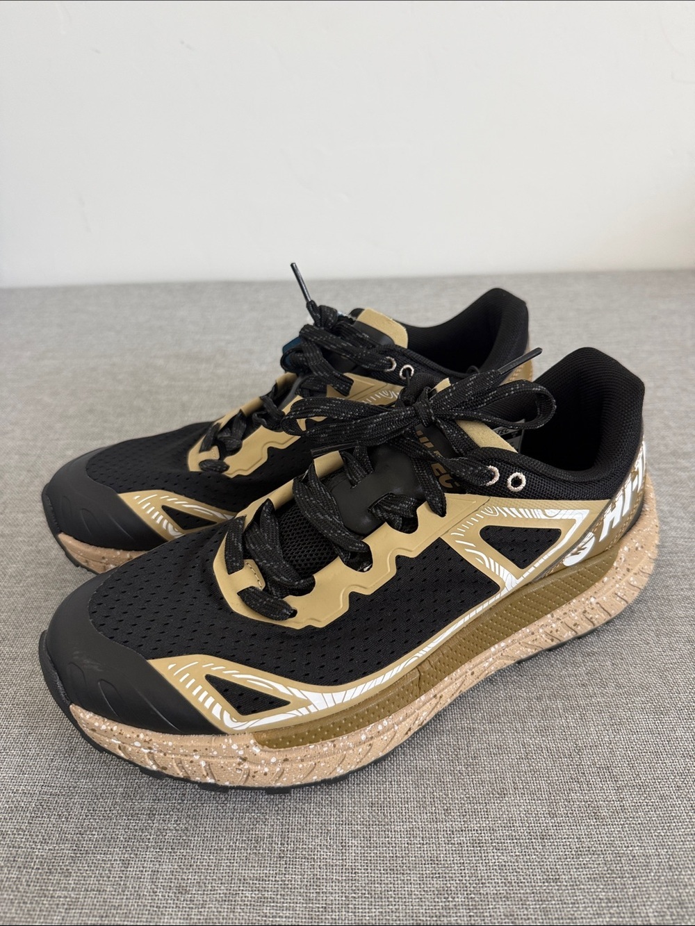 Hi-Tec Black and Gold Trail Sneakers